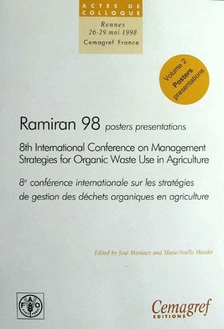 Ramiran 98 actes de la 8e conférence internationale sur les stratégies de gestion des déchets organiques en agriculture -  - Irstea